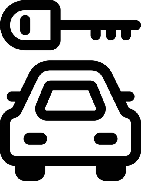 Иконка Проката Автомобилей Стиле Абрис — стоковый вектор