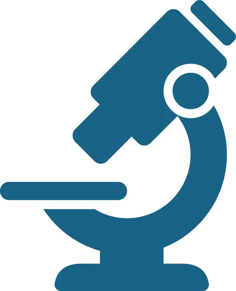 Ícone Pesquisa Microscópio Laboratório Estilo Sólido —  Vetores de Stock