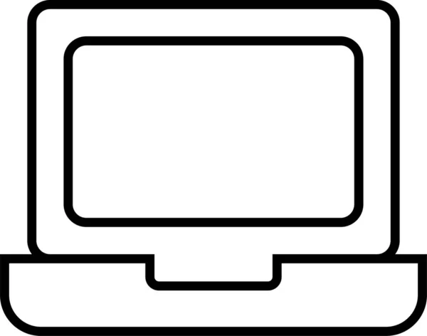 Computer Device Laptop Icon Outline Style — Stock Vector