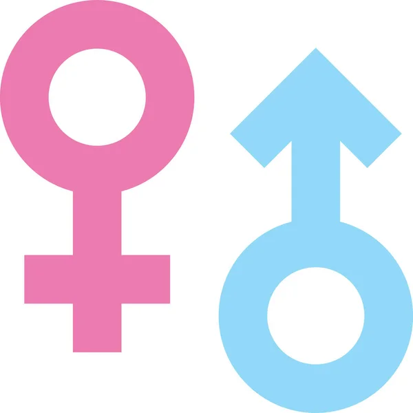 Ισότητα Γυναικείο Φύλο Εικονίδιο Επίπεδη Στυλ — Διανυσματικό Αρχείο