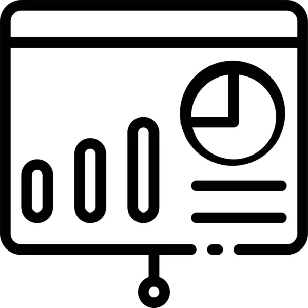 Accounting Analytics Banking Icon Outline Style — 图库矢量图片