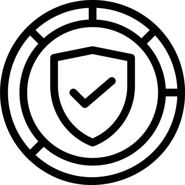 Icône Données Protection Cybersécurité — Image vectorielle