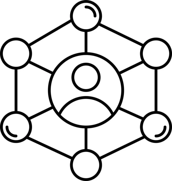 Значок Мережі Єднання Користувача — стоковий вектор