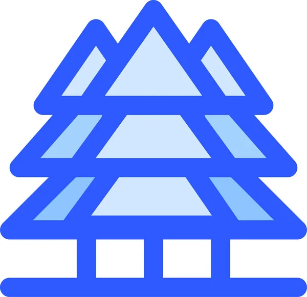 Karte Navigation Wald Symbol — Stockvektor