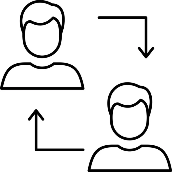 Ícone Usuário Troca Transferência —  Vetores de Stock