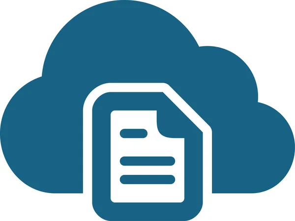 Cloud Computing Icono Datos Estilo Sólido — Archivo Imágenes Vectoriales