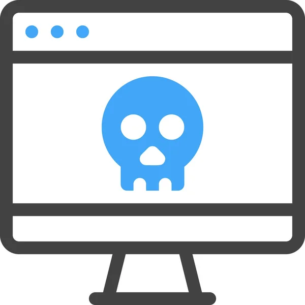 Malware Symbol Für Web Entwicklung Ausgefüllten Umriss Stil — Stockvektor