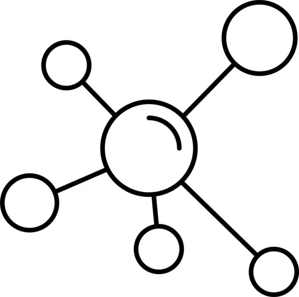 Icône Des Atomes Réseau Connexion — Image vectorielle