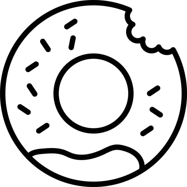 Donut Food Schmackhafte Ikone — Stockvektor