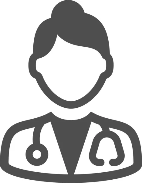 Médecin Femme Médecin Femme Icône Médecin — Image vectorielle