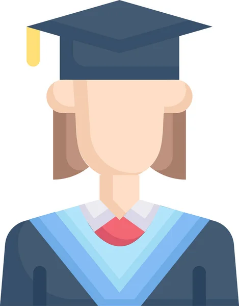 Ikona Learningu Wśród Absolwentów Szkół Wyższych Kategorii Edukacja Kształcenie — Wektor stockowy