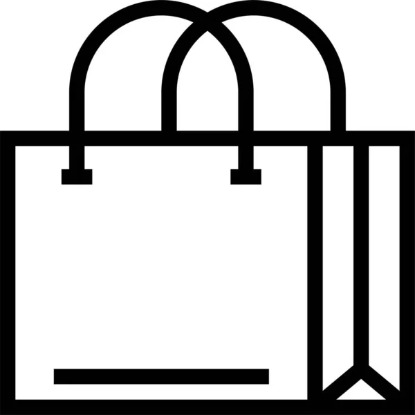 Tas Kopen Commerce Icoon Outline Stijl — Stockvector