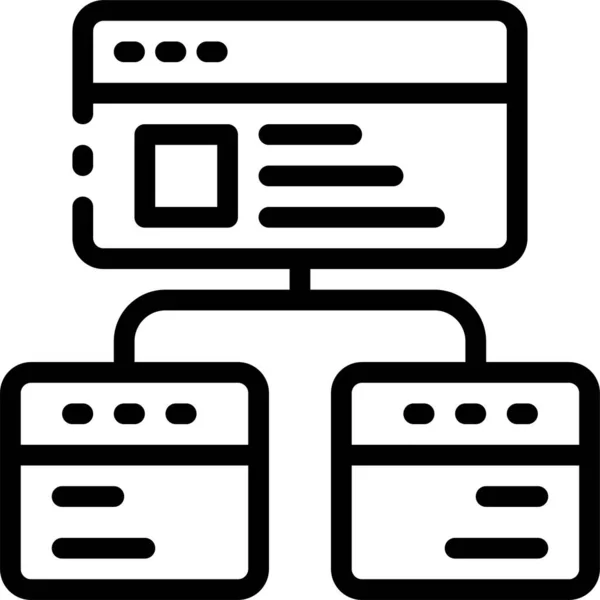 Design Development Flowchart Icon — 图库矢量图片