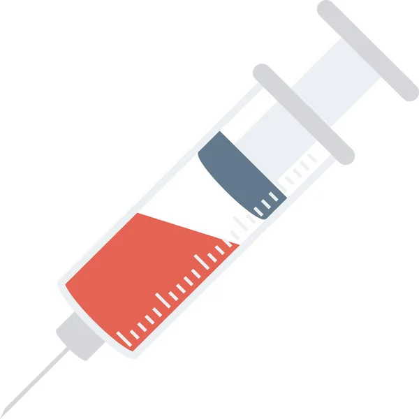 Blood Medical Needle Icon Flat Style — Stock Vector