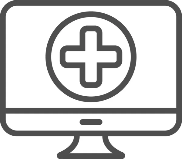 Health Health Care Online Icon — стоковый вектор