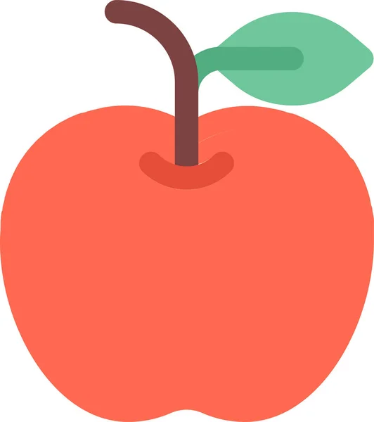 ไอคอนแอปเป ลฤด ใบไม วงในสไตล แบน — ภาพเวกเตอร์สต็อก