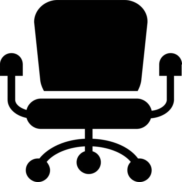 Sessel Dekor Ikone Solidem Stil — Stockvektor