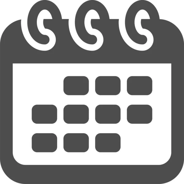 Calendario Data Calendario Pagina Icona Del Calendario — Vettoriale Stock