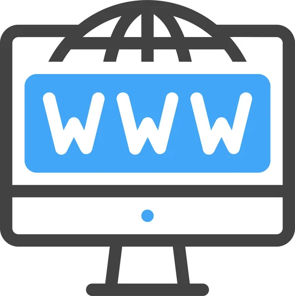 Web Hosting Server Symbol Ausgefülltem Outline Stil — Stockvektor