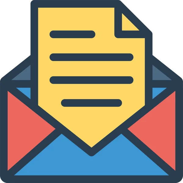 Icône Enveloppe Email Affaires Dans Modèle Rempli Contour — Image vectorielle