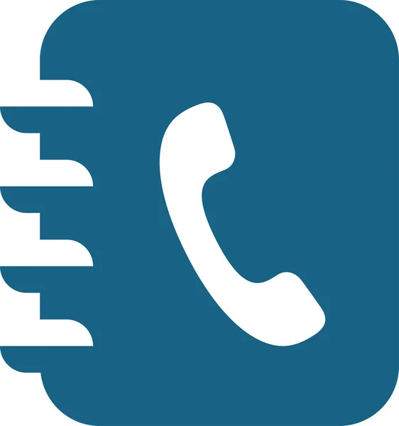 Τηλεφωνικό Κατάλογο Στερεό Εικονίδιο Τηλεφωνικού Καταλόγου Στερεό Ύφος — Διανυσματικό Αρχείο