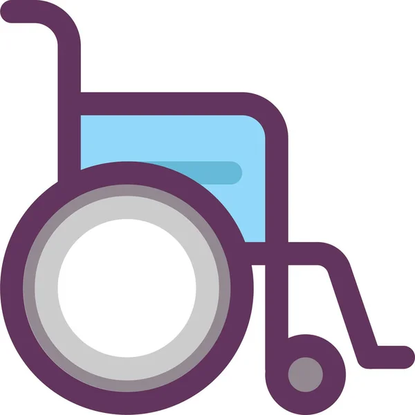 Значок Инвалидности Отключен Стиле Заполненного Контура — стоковый вектор