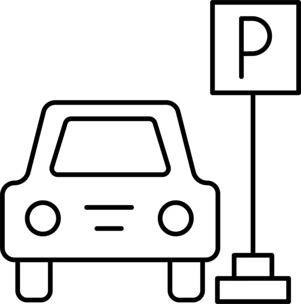 Εικονίδιο Στάθμευσης Αυτοκινήτων — Διανυσματικό Αρχείο