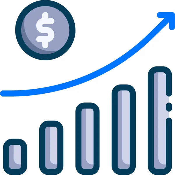 Accounting Banking Business Icon Filled Outline Style — Stock Vector