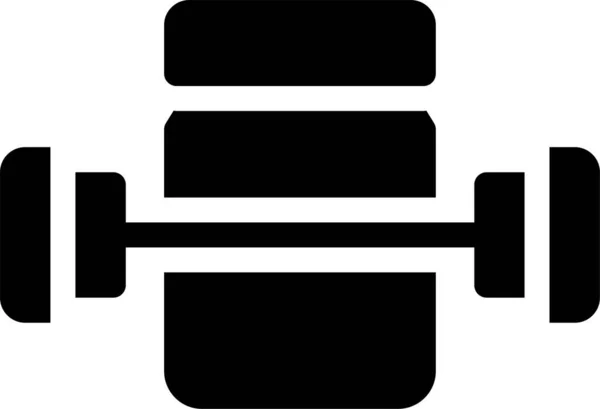 Balance Halter Fitness Icoon Massieve Stijl — Stockvector
