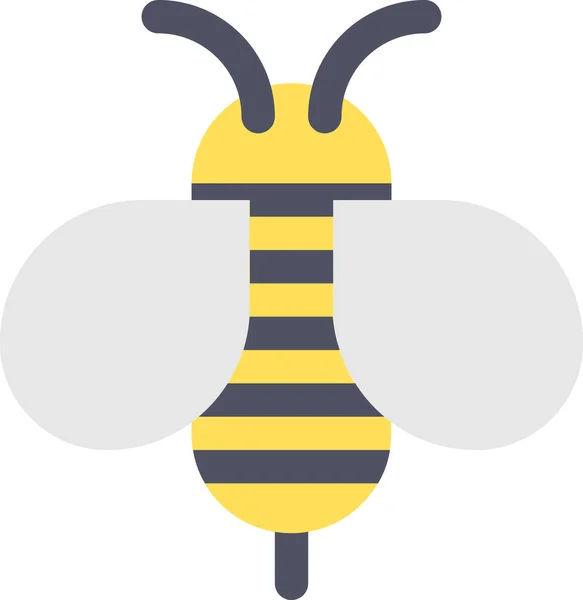 Apis Autumn Bee Icon Flat Style — Stock vektor