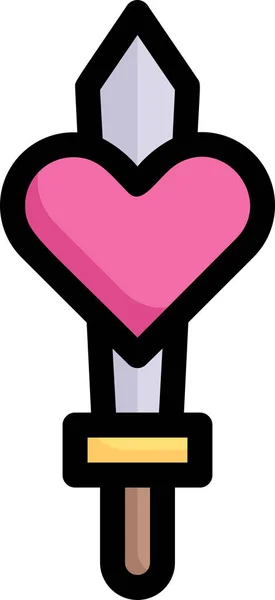 Herz Flitterwochen Liebe Ikone Liebe Romantik Kategorie — Stockvektor