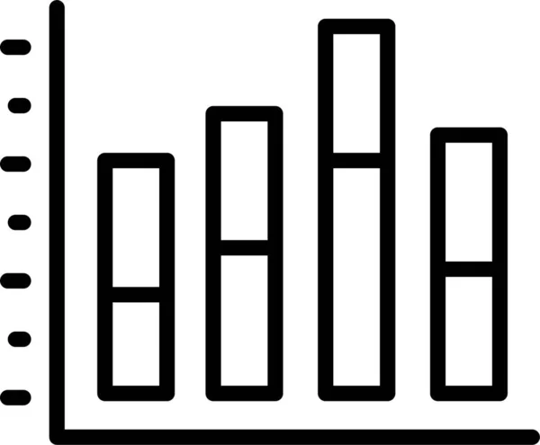 Γραφική Παράσταση Εικονίδιο Πληροφοριών Analytics Στυλ Περίγραμμα — Διανυσματικό Αρχείο