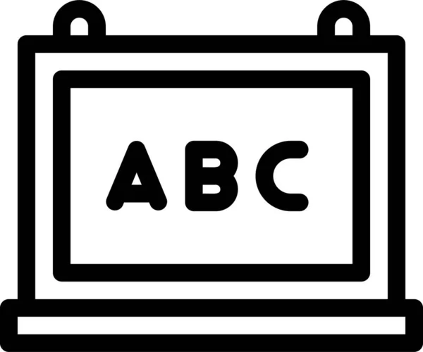 Abc Board Alphabet Bildungssymbol — Stockvektor