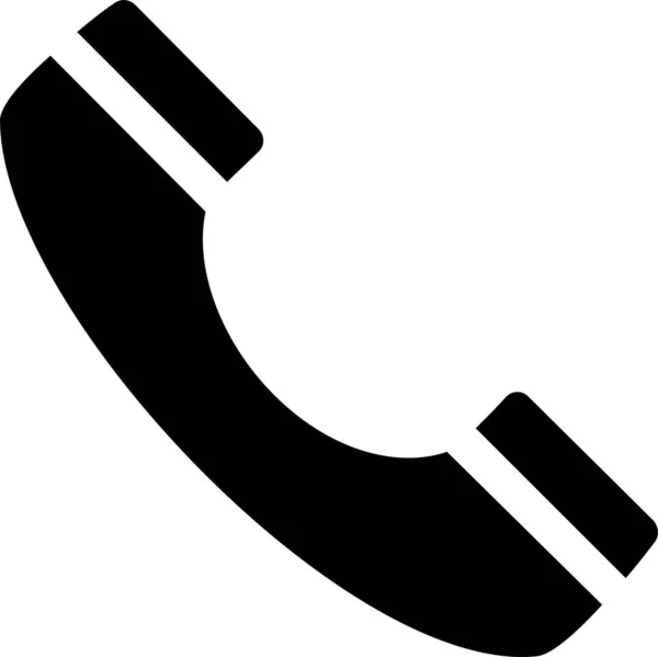Llamada Icono Del Teléfono Móvil Estilo Sólido — Archivo Imágenes Vectoriales