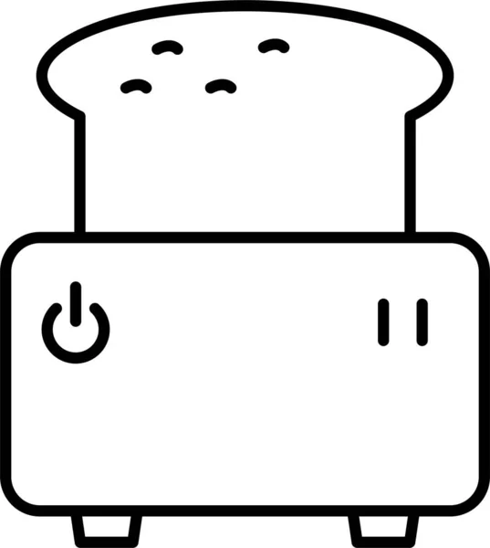 Appliances Bread Electronics Icon Outline Style — Stock Vector