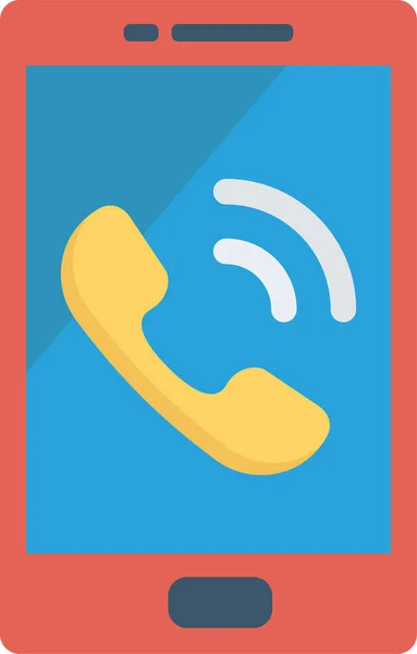 Звонок Значок Мобильного Телефона Плоском Стиле — стоковый вектор