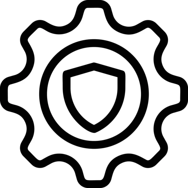 Icono Configuración Seguridad Cibernética — Archivo Imágenes Vectoriales