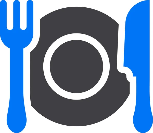 Restaurant Cafe Cutlery Icon — Vetor de Stock