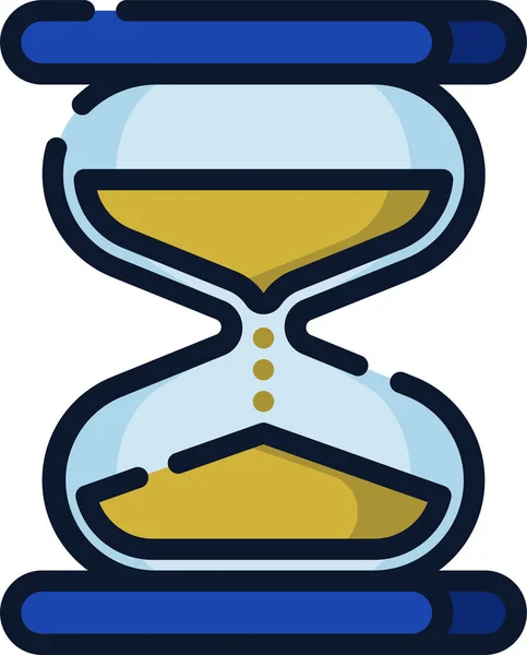 Business Deadline Hourglass Icon Filled Outline Style — Stock Vector