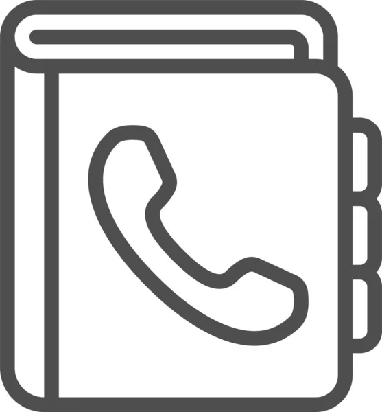Phonebook Phone Book Address Book Icon Outline Style — 图库矢量图片