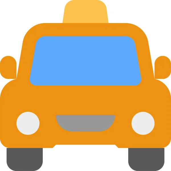 Auto Dovolená Taxi Ikona Plochém Stylu — Stockový vektor