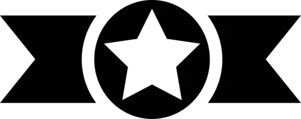 Prix Badge Icône Qualité Dans Style Solide — Image vectorielle