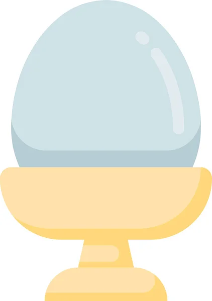 Boiled Egg Easter Egg Icon Flat Style — 图库矢量图片