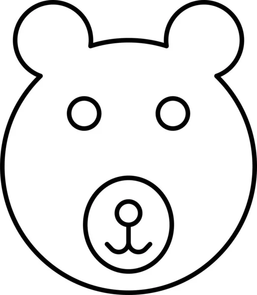 Ikona Plyšového Medvídka — Stockový vektor