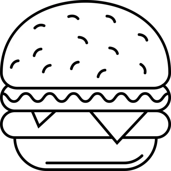 バーガーはフードドリンクのカテゴリーで — ストックベクタ