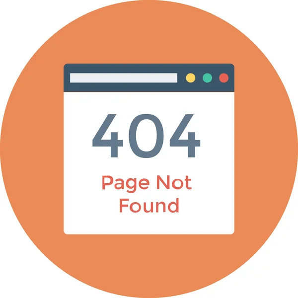 404 Flat Marketing Seo Icono Estilo Plano — Vector de stock