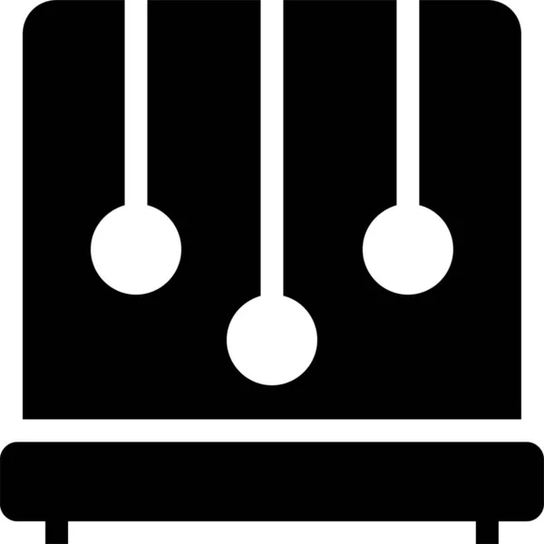 Contador Ábaco Calcular Icono Estilo Sólido — Archivo Imágenes Vectoriales