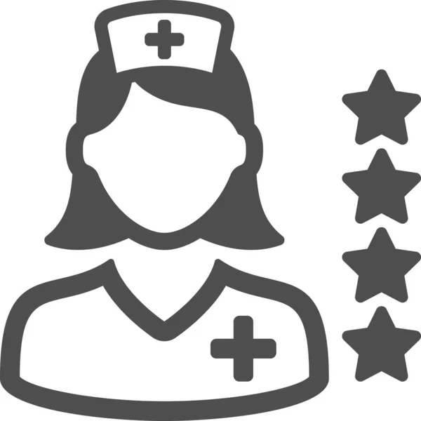 Infirmière Évaluation Examen Icône — Image vectorielle