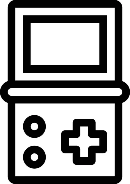 Computergame Game Gameconsole Icon Outline Style — Stock Vector