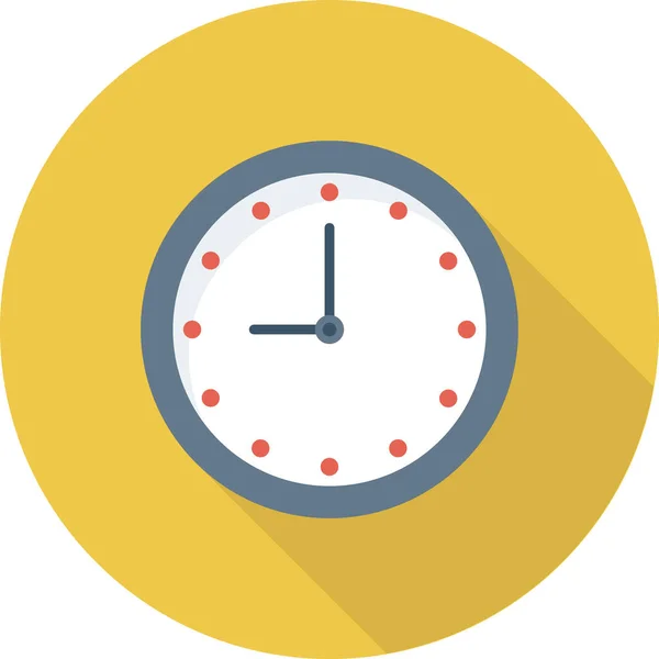 Alarm Clock Minute Icon Long Shadow Style — 图库矢量图片